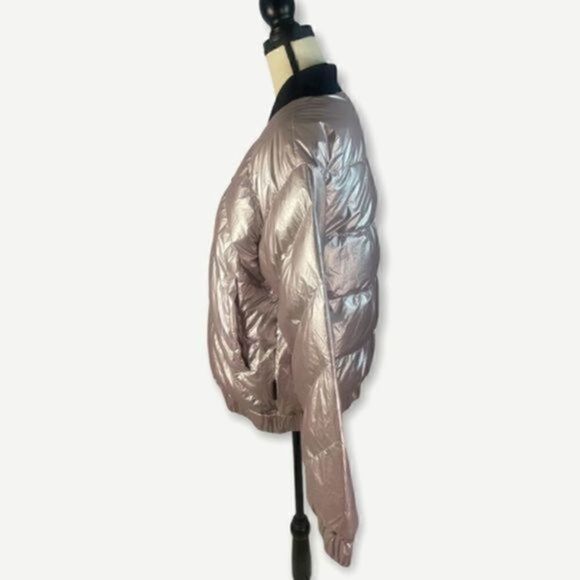 Noize Amber M Metallic Bomber Jacket Vegan Large - Picture 14 of 15
